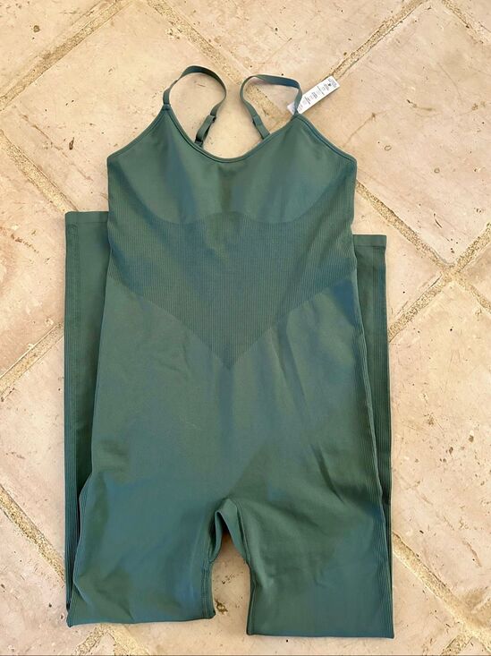 PINK Victoria's Secret Pants - NWT Pink by Victoria’s Secret seamless workout onesie in sage green